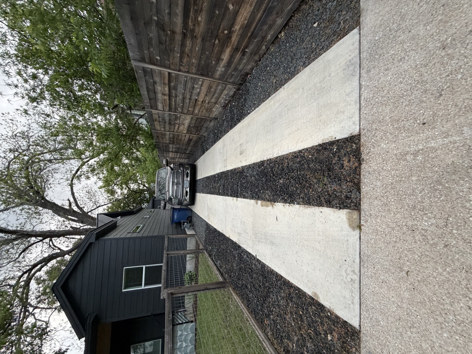 After driveway landscaping